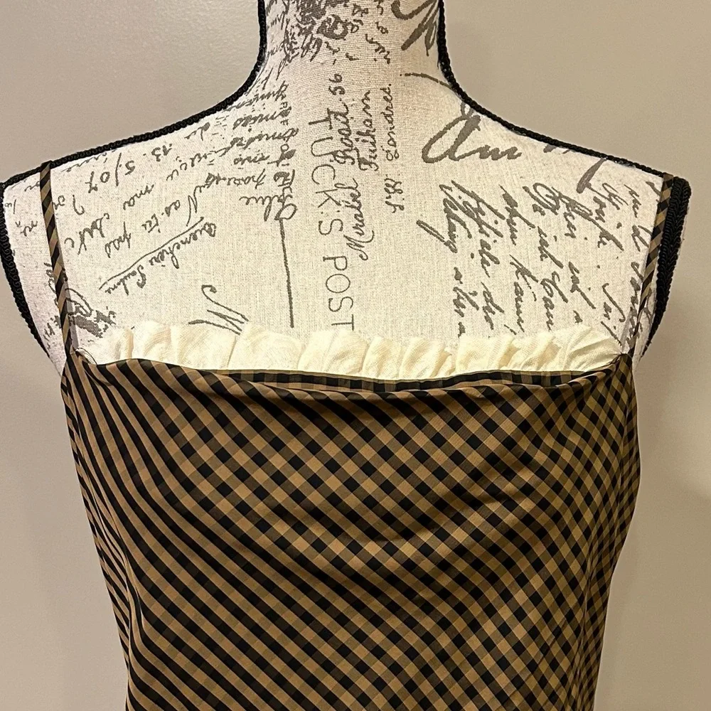 ANTONIO MELANI Brown and Cream Dress - Picture 7 of 12